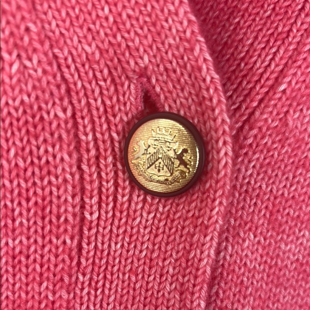 Talbots Coral Button-Up Cardigan - Picture 10 of 12